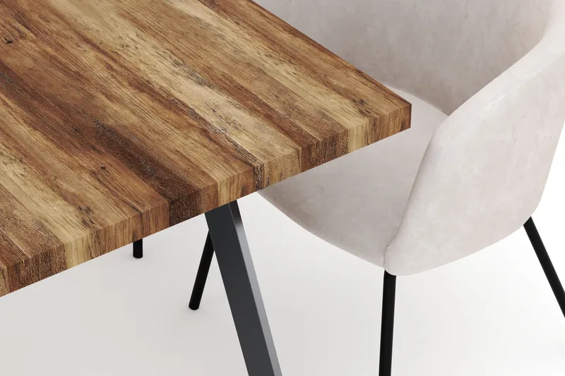 Marcelen Matbord Förlängningsbart med 4 Berit Stolar - Brun - Möbler - Bord & matgrupp - Matgrupp