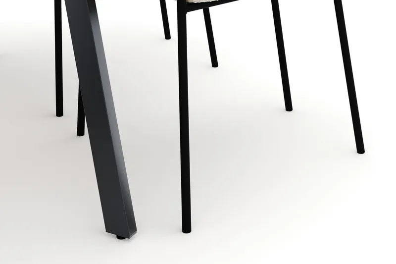 Marcelen Matbord Förlängningsbart med 4 Gemmiano Stolar - Brun - Möbler - Bord & matgrupp - Matgrupp