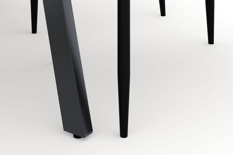 Marcelen Matbord Förlängningsbart med 4 Sawako Stolar - Brun - Möbler - Bord & matgrupp - Matgrupp