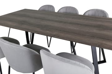 Marina Matbord 180 cm med 6 Wrinkles Matstol - Möbler - Bord & matgrupp - Matgrupp