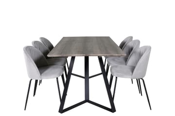 Marina Matbord 180 cm med 6 Wrinkles Matstol - Möbler - Bord & matgrupp - Matgrupp