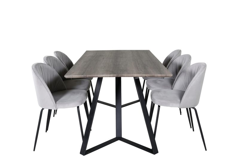Marina Matbord 180 cm med 6 Wrinkles Matstol - Möbler - Bord & matgrupp - Matgrupp
