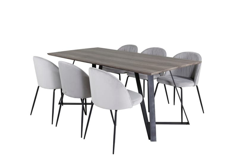 Marina Matbord 180 cm med 6 Wrinkles Matstol - Möbler - Bord & matgrupp - Matgrupp