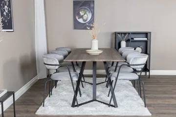 Marina Matgrupp 180 cm Rektangulär med 6 Arrow stolar - Svart - Möbler - Bord & matgrupp - Matgrupp