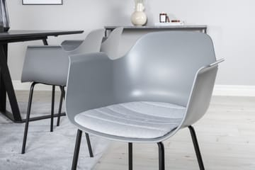 Marina Matgrupp 180 cm Rektangulär med 6 Comfort stolar - Svart - Möbler - Bord & matgrupp - Matgrupp