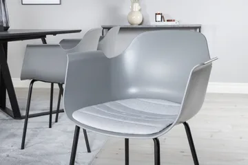 Marina Matgrupp 180 cm Rektangulär med 6 Comfort stolar - Svart - Möbler - Bord & matgrupp - Matgrupp