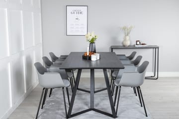 Marina Matgrupp 180 cm Rektangulär med 6 Comfort stolar - Svart - Möbler - Bord & matgrupp - Matgrupp
