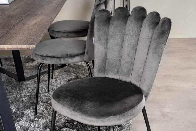 Marina Matgrupp 180 cm Rektangulär med 6 Limhamn stolar - Svart - Möbler - Bord & matgrupp - Matgrupp