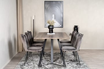 Marina Matgrupp 180 cm Rektangulär med 6 Limhamn stolar - Svart - Möbler - Bord & matgrupp - Matgrupp