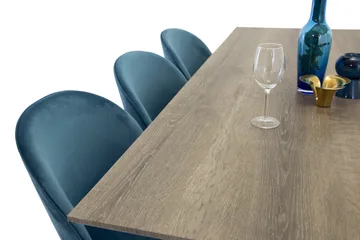 Marina Matgrupp 180 cm Rektangulär med 6 Velvet stolar - Möbler - Bord & matgrupp - Matgrupp