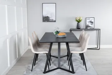 Marina Matgrupp 180 cm Rektangulär med 6 Polar stolar - Beige - Möbler - Bord & matgrupp - Matgrupp