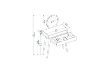 Markas Sminkbord 72 cm - Antracit - Möbler - Bord & matgrupp - Sminkbord & toalettbord