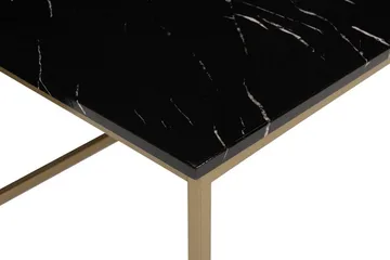 Barreras Soffbord Svart Marmormönster - Svart/Guld - Möbler - Bord & matgrupp - Marmorbord