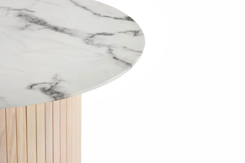 Chadron Soffbord 65 cm Runt - Vit/Beige - Möbler - Bord & matgrupp - Marmorbord