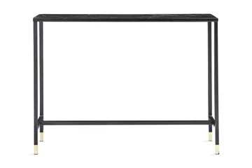 Dipp Sidobord 100 cm Marmormönster - Glas/Svart/Mässing - Möbler - Bord & matgrupp - Marmorbord