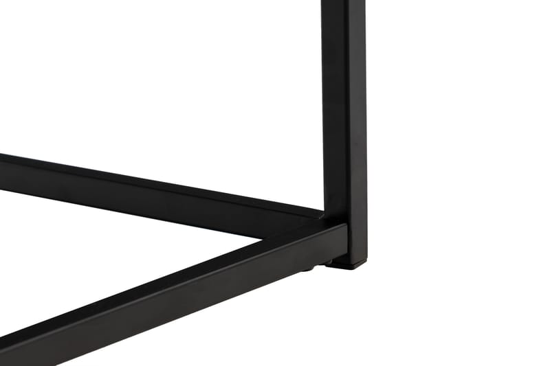Soffbord Valeria 120 cm Marmormönster - Glas/Vit/Svarta Ben - Möbler - Bord & matgrupp - Marmorbord