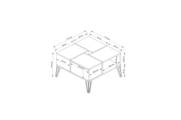 Masaaki Soffbord 72 cm - Brun/Svart - Möbler - Bord & matgrupp - Soffbord