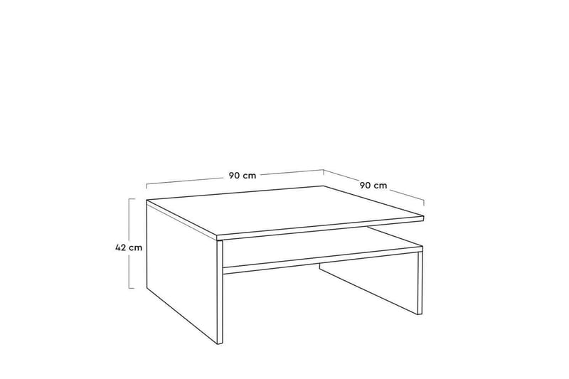 Masao Soffbord 90 cm - Vit - Möbler - Bord & matgrupp - Soffbord