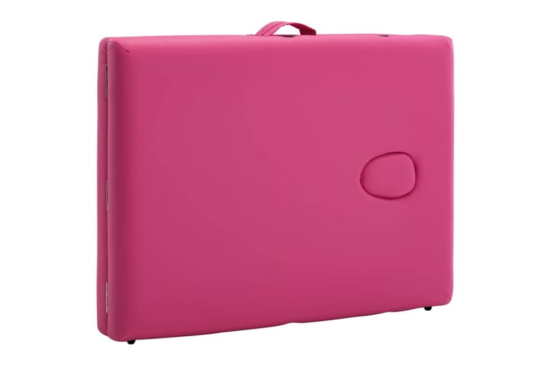 Hopfällbar massagebänk 2 sektioner aluminium rosa - Rosa - Massagebord