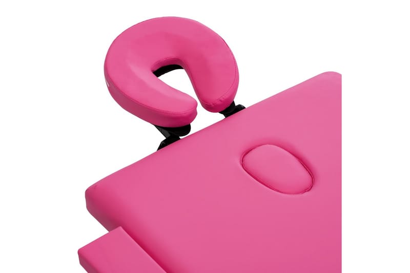 Hopfällbar massagebänk 2 sektioner aluminium rosa - Rosa - Massagebord