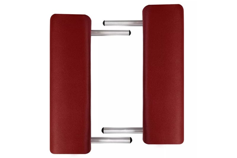 Röd hopfällbar 3-sektions massagebänk med aluminium ram - Röd - Massagebord