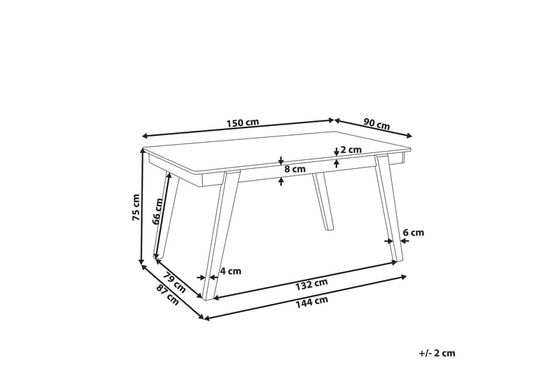 Matagami Matbord 90x150 cm - Ljusbrun/Grå - Möbler - Bord & matgrupp - Matbord & köksbord