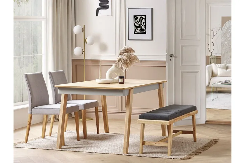 Matagami Matbord 90x150 cm - Ljusbrun/Grå - Möbler - Bord & matgrupp - Matbord & köksbord