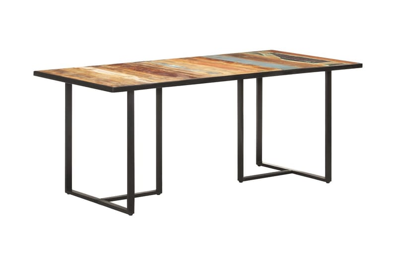 Matbord 180 cm massivt återvunnet trä - Brun - Matbord & köksbord