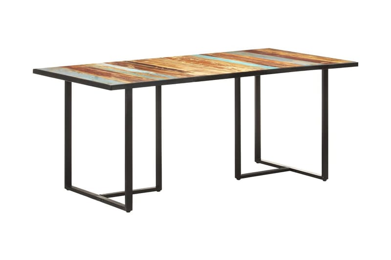 Matbord 180 cm massivt återvunnet trä - Brun - Matbord & köksbord