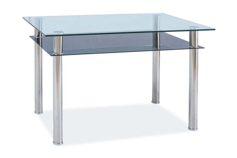Matbord Avadi 90 cm - Glas/Silver - Matbord & köksbord