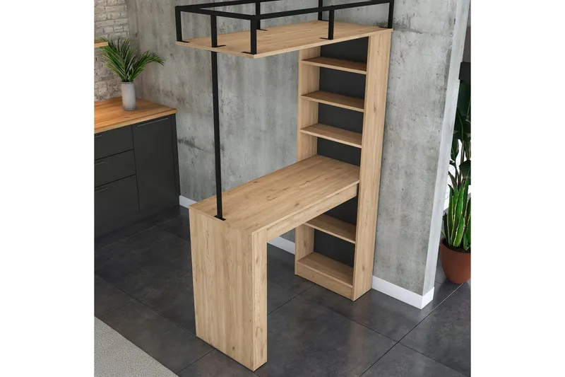 Matbord Beloumont Valnöt / Svart - Svart/Mörkbrun - Möbler - Bord & matgrupp - Matbord & köksbord