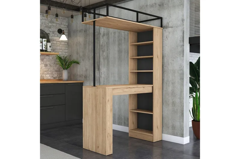 Matbord Beloumont Valnöt / Svart - Svart/Mörkbrun - Möbler - Bord & matgrupp - Matbord & köksbord