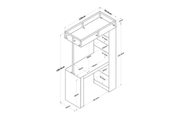 Matbord Beloumont Valnöt / Svart - Svart/Mörkbrun - Möbler - Bord & matgrupp - Matbord & köksbord