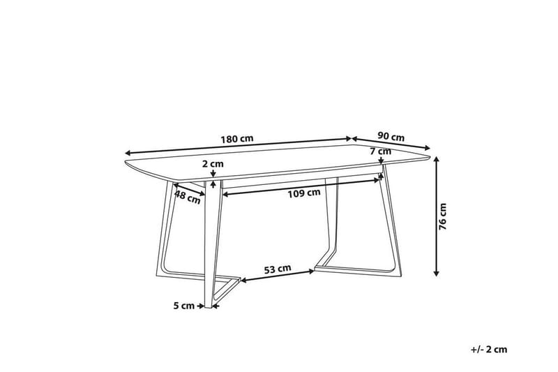 Matbord Bruray 180 cm - Mörkt Trä - Matbord & köksbord