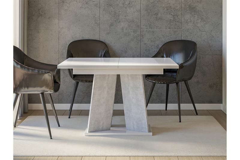 Matbord Denogal 90 cm - Vit - Matbord & köksbord