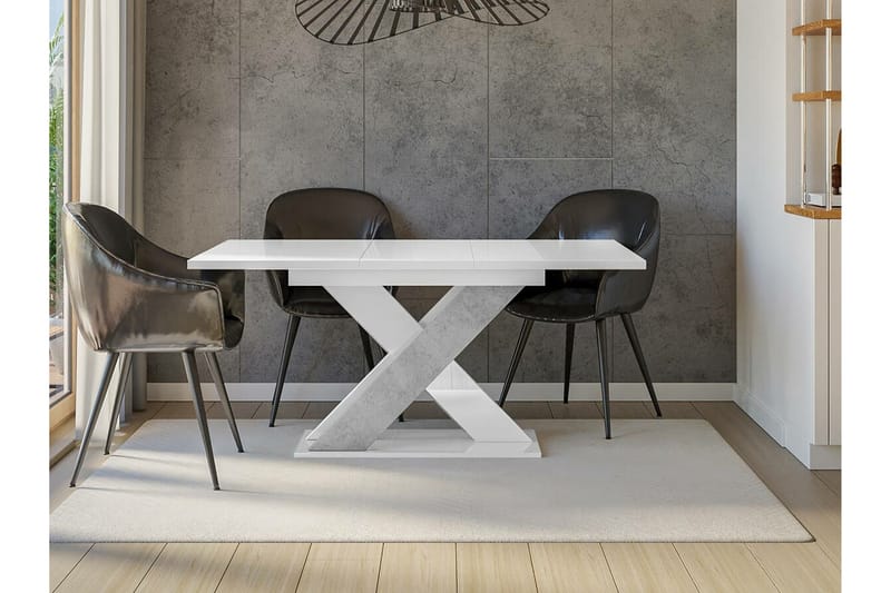 Matbord Denogal 90 cm - Vit - Matbord & köksbord