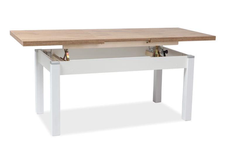 Matbord Dinek Förlängningsbart 124 cm - Trä/Natur/Vit - Matbord & köksbord
