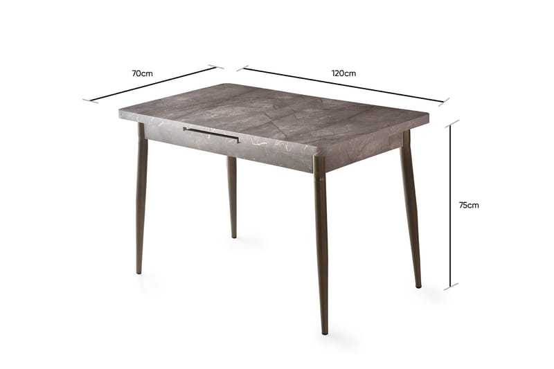 Matbord Erllone 120 cm - Mink - Matbord & köksbord