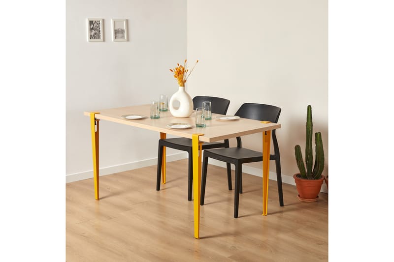 Matbord Eurotas 120x60 cm Brun/Gul - Hanah Home - Möbler - Bord & matgrupp - Matbord & köksbord