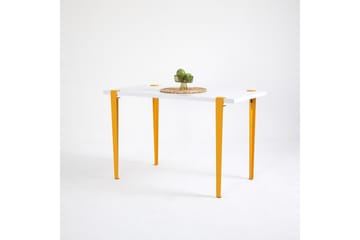 Matbord Eurotas 120x60 cm Vit/Gul - Hanah Home - Möbler - Bord & matgrupp - Matbord & köksbord