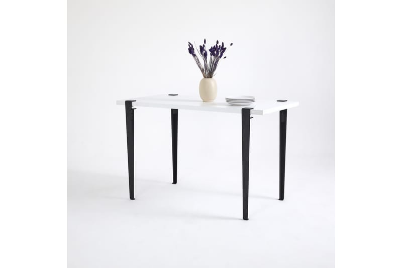 Matbord Eurotas 120x60 cm Vit/Svart - Hanah Home - Möbler - Bord & matgrupp - Matbord & köksbord