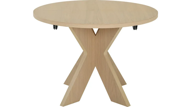 Matbord Fjorden Med 2 tillägg 105 cm, Vitpigmenterad