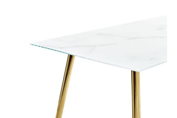 Matbord Gabriela 70x120 cm - Vit/Guld - Möbler - Bord & matgrupp - Matbord & köksbord