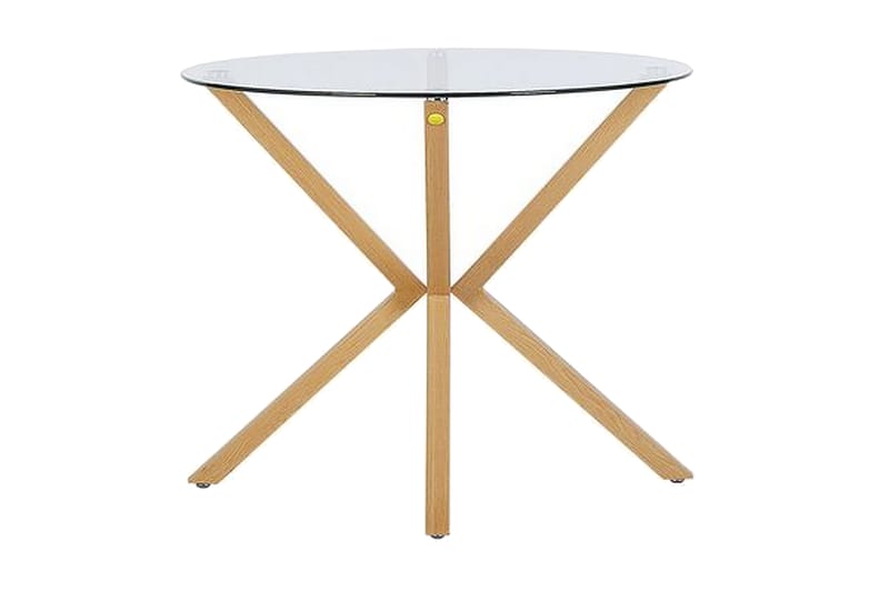 Matbord glas/ljusbrun Ã¸ 90 cm ALTURA - Transparent - Matbord & köksbord