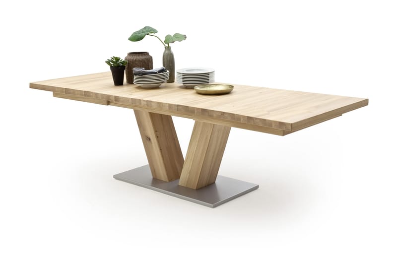 Matbord Gorrell Förlängningsbart 180 cm - Trä|Natur - Matbord & köksbord