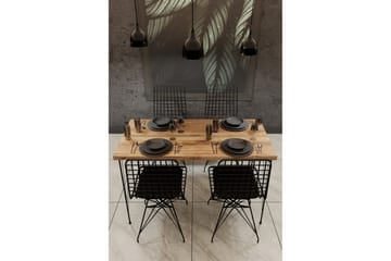 Matbord Hiten 120x60 cm Brun/Svart - Hanah Home - Möbler - Bord & matgrupp - Matbord & köksbord