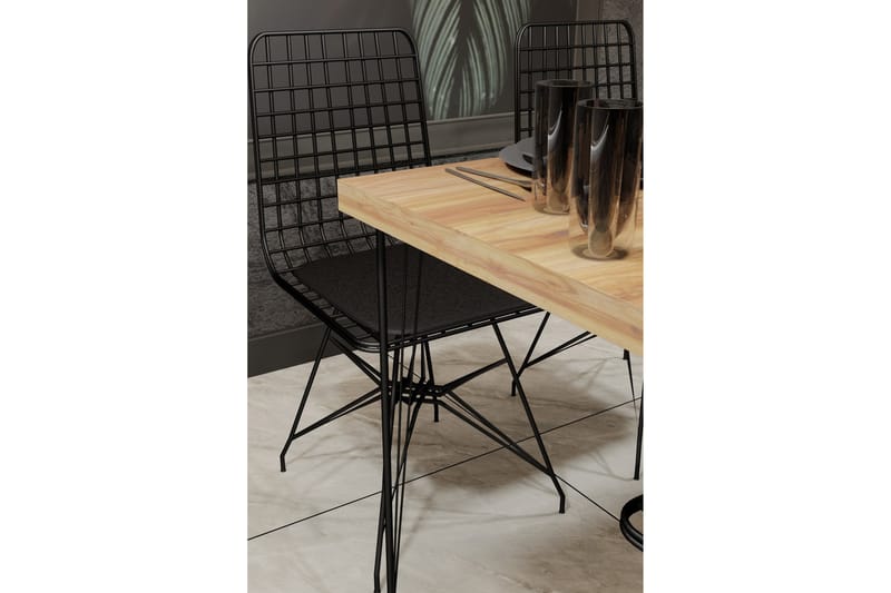 Matbord Hiten 120x60 cm Brun/Svart - Hanah Home - Möbler - Bord & matgrupp - Matbord & köksbord