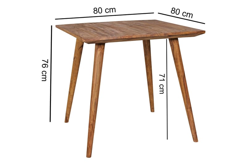 Matbord Hongsermeier 80 cm - Trä|natur - Matbord & köksbord