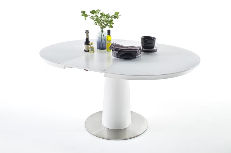Matbord Hydento Förlängningsbart 120 cm - Vit - Matbord & köksbord