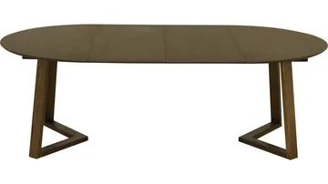 Matbord Jämtorrås ø130/230 cm - Brunlackad och vitpigmenterad ek - Möbler - Bord & matgrupp - Matbord & köksbord